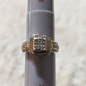 sterling/gold diamond ring